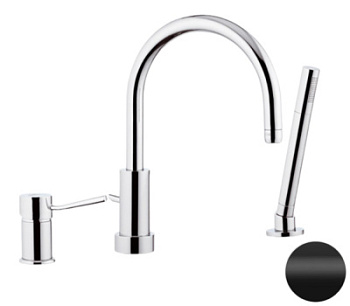 Смеситель для ванны Remer Minimal N072NO, черный матовый