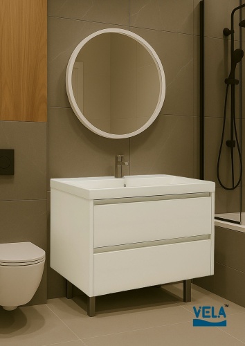 Тумба напольная Vela Мира 80Н под Classica (белый глянец) TU27105