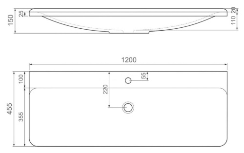 Умывальник Madera Solo 120
