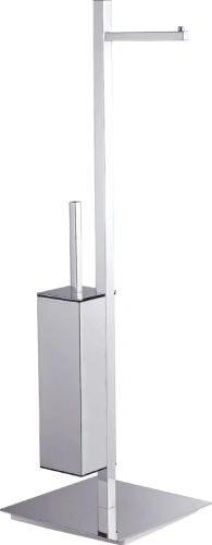 Напольная стойка с бумагодержателем и ёршиком Vivi Felice F0312 NICHEL