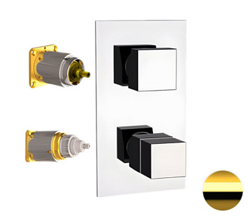 Смеситель для душа Remer Q-Elegance QT92KBDO, золото глянцевое