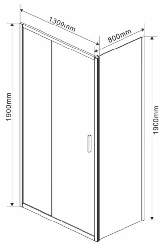 Душевой уголок Vincea Garda VSR-1G8013CH