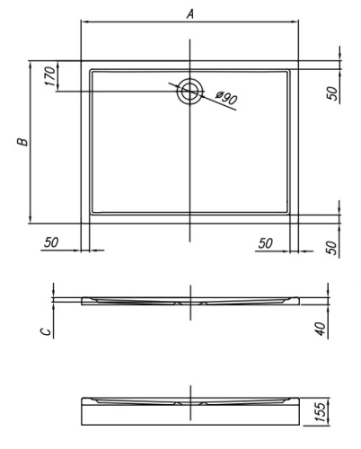 Душевой поддон Kolpa-san Flamenco 170x75 994390