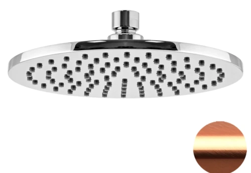 Верхний душ с шарнирным соединением 20 см Remer 359MM20RPX, медь брашированная