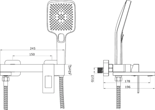 Смеситель для ванны Vivi Felice 0740 CROMO