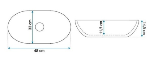 Умывальник Rea Linda U0462 Умывальник Rea Linda U0462