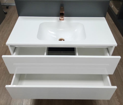 Тумба подвесная Vela Бланка 100П (открывание нажатием) TU27074