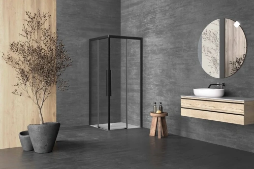 Душевая дверь Kolpa-San Libra Q 100 black transparent 516860