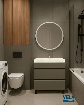 Тумба напольная Vela Мира 70Н под Classica (серый) TU4902