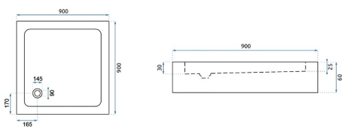 Душевой уголок Rea Punto Gold 90x90 K6440