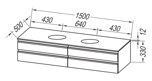Тумба подвесная Kolpa-san Alexis OA 150 Dark concrete 547260