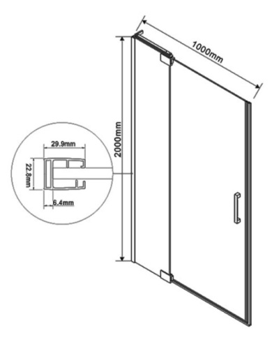 Душевая дверь Vincea Extra VDP-1E9010CL