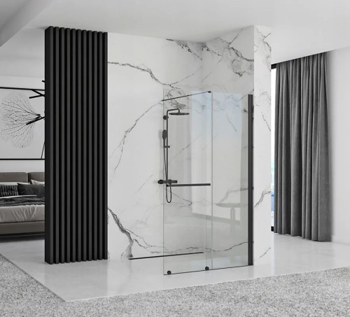 Душевая стенка Rea Cortis Black 100 K7740
