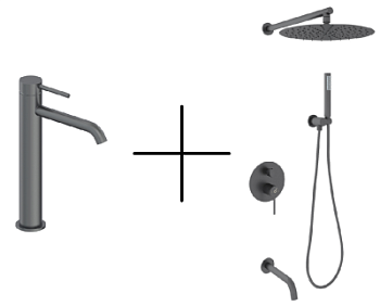 Набор душевой со смесителем Oliveeka OL-88939017+88239017-BGM