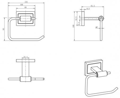 Бумагодержатель CeramaLux Gamma 12307A