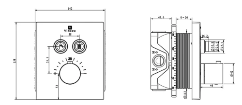 Душевая система Vincea Inspire VSFW-3I21T1CH