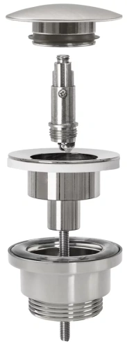 Сифон с донным клапаном клик-клаком универсальным Rea Brush Nikiel A4400 