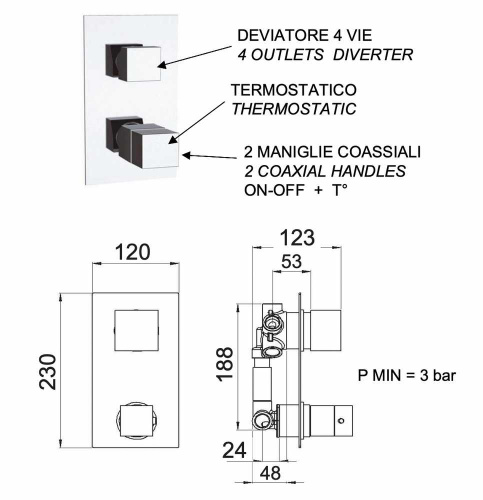 Смеситель для душа Remer Q-Elegance QT94