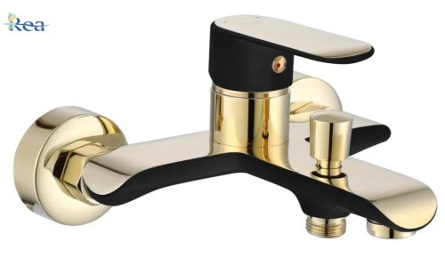 Смеситель для ванны Rea Bloom Black Gold B9939