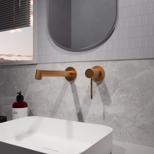 Смеситель для раковины Vincea Desire VBFW-1D1BC встраиваемый однорычажный, брашированная медь