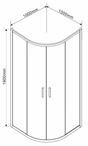 Душевой уголок Vincea Garda VSQ-1G100CH