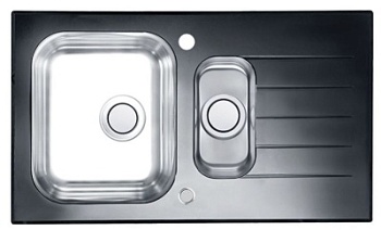 Мойка для кухни Alveus GLASSIX UP 20 RAL9005-90 (черный цвет) 860x500 1123823