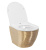 Унитаз подвесной Rea Carlo rimless Flat Brush Gold C6942
