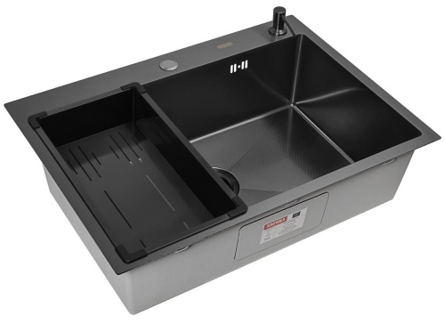 Комплект Arfeka Eco AR мойка 700*500, коландер G, дозатор black decor