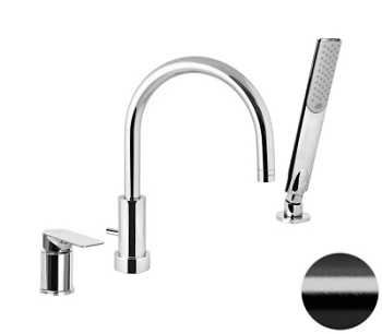 Смеситель для ванны Remer Infinity I07CFP, черный брашированный хром