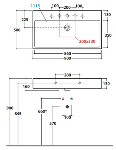 Умывальник Globo I Classici SCQ920BI