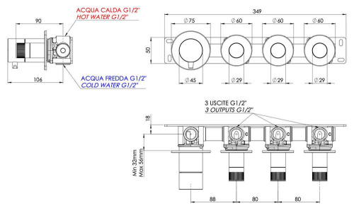 Смеситель для душа Remer X Style N98D3P