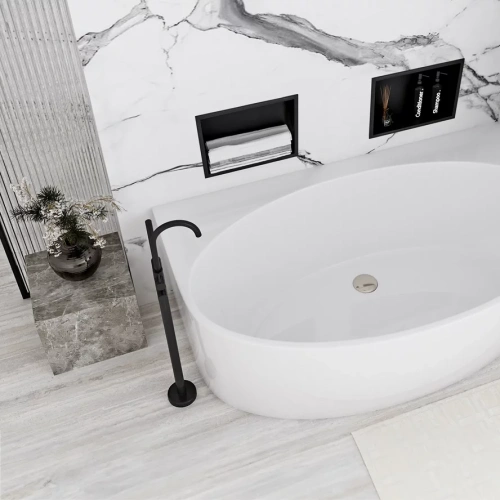 Полка врезная Rea 04 black matt 05603