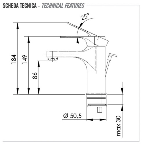 Смеситель для раковины Remer Class Line L10