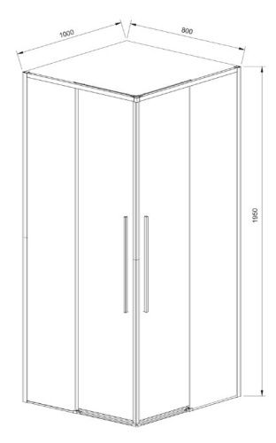 Душевой уголок Vincea Slim-N VSS-4SN8010CGB