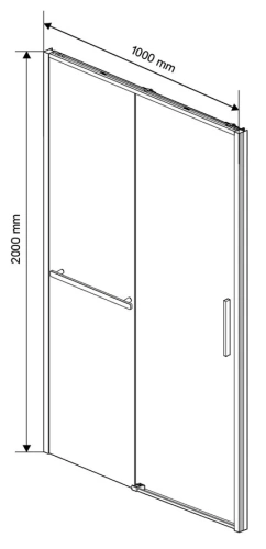 Душевая дверь Vincea Slim Soft VDS-1SS100CLB