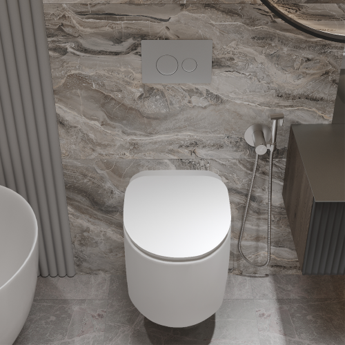 Комплект Oliveeka инсталляция OL-MQ-003 с унитазом OL-G27 и кнопкой OL-R22-BN