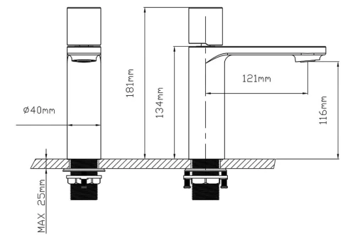 Смеситель для раковины Vincea Vogue VBF-4V3GM