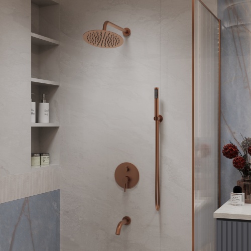 Душевой комплект Vincea Villa VSFW-1VL3BC встраиваемый, 3 режима, брашированная медь