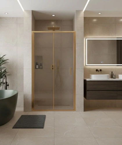 Душевая дверь CeramaLux CL307MG-1011 Matt Gold