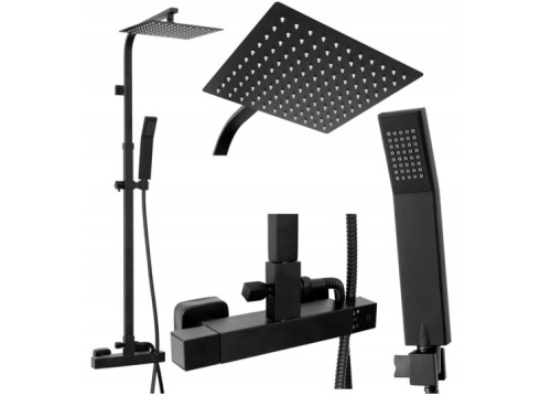 Душевая система Rea MILAN Black matt P7000 Душевая система Rea MILAN Black matt P7000