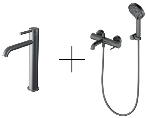 Душевая система для ванны со смесителем Oliveeka OL-639017+88239017-BGM