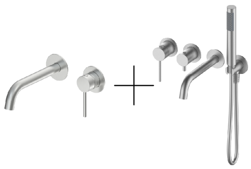 Душевая система для ванны со смесителем Oliveeka OL-889017+88869017-BN