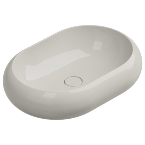 Раковина накладная 60x42 см GSG Ceramic Design Petra PELAV60013, пергамон глянцевый