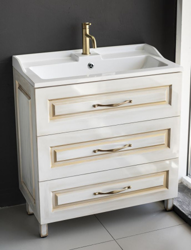 Тумба напольная Vela Ретро Gold 80Н (глянец) TU27096