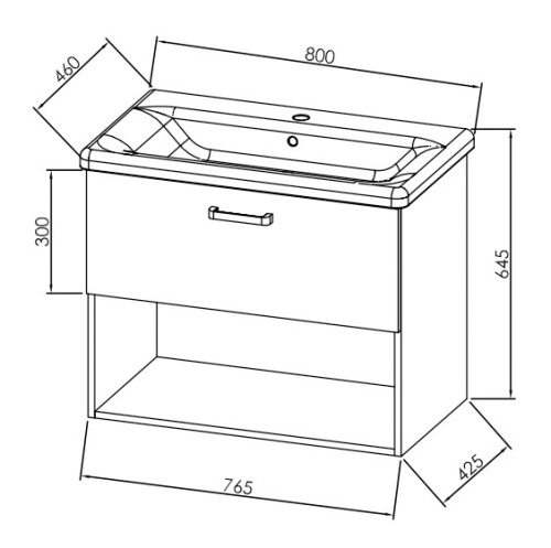 Тумба подвесная Kolpa-san Evelin OUE II 80 White matt 573890 Тумба подвесная Kolpa-san Evelin OUE II 80 White matt 573890