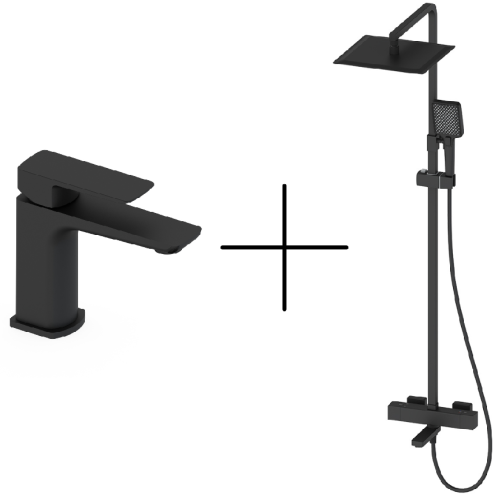 Душевая стойка со смесителем Oliveeka OL-739901+139003-MB