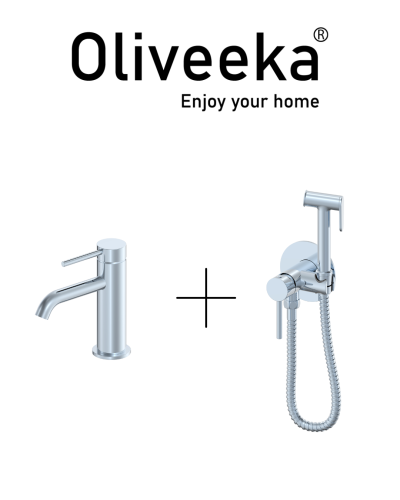 Гигиенический душ со смесителем Oliveeka OL-829902+88139017-CR, хром