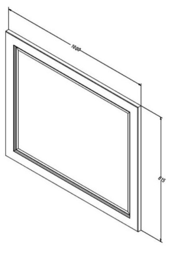 Зеркало Caprigo Albion 100 120 10332-B023