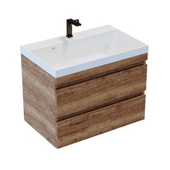 Тумба подвесная Vela Каскад Премиум 80П под Classica (дуб галифакс табак) TU618015