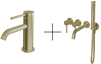 Душевая система для ванны со смесителем Oliveeka OL-889017+88139017-BG